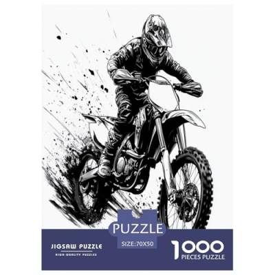 Dirt Bike Puzzle 1000-teilige Schwer Puzzle Spielzeug Pädagogisches Spiel Impossible Herausforderung Spielzeug Für Erwachsene Und Kinder Ab 14 Jahren 70x50cm/1000pcs von ChengzeTCo